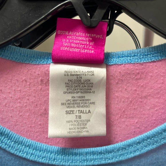Hatchimals Two-Piece Pajama, size 7/8 - Picture 4 of 5